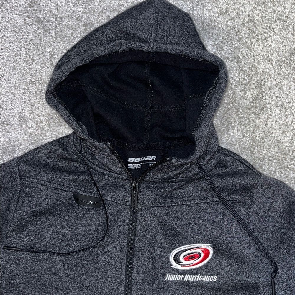 Carolina Junior Hurricanes Team NHL Training Hooded hoodie sweatshirt Jacket M - Picture 4 of 4